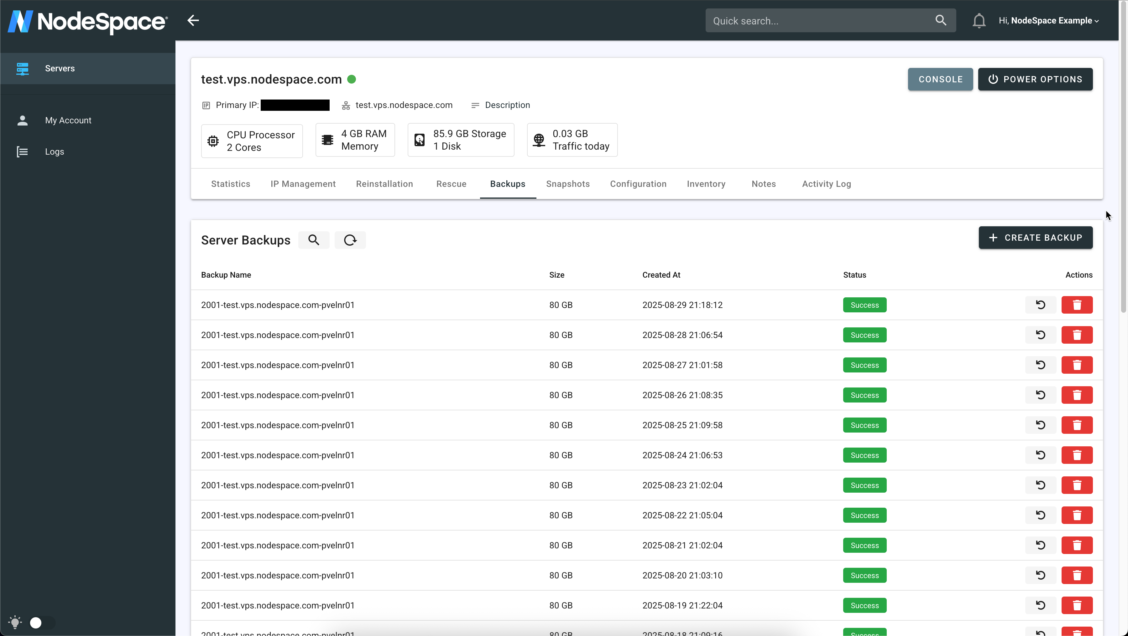 VPS Backups