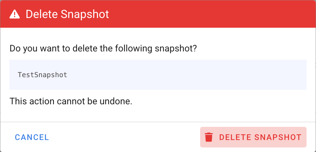 VPS Delete Snapshot